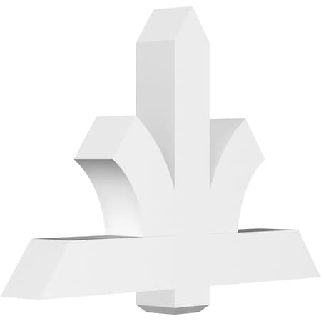 Ekena Millwork Redmond Architectural Grade PVC Gable Bracket, 48"W x 32"H x 6"D x 6"F, 16/12 Pitch GBP048X32X0606RED00